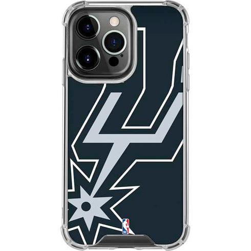 NBA San Antonio Spurs Large Logo iPhone 16 Pro Clear Case